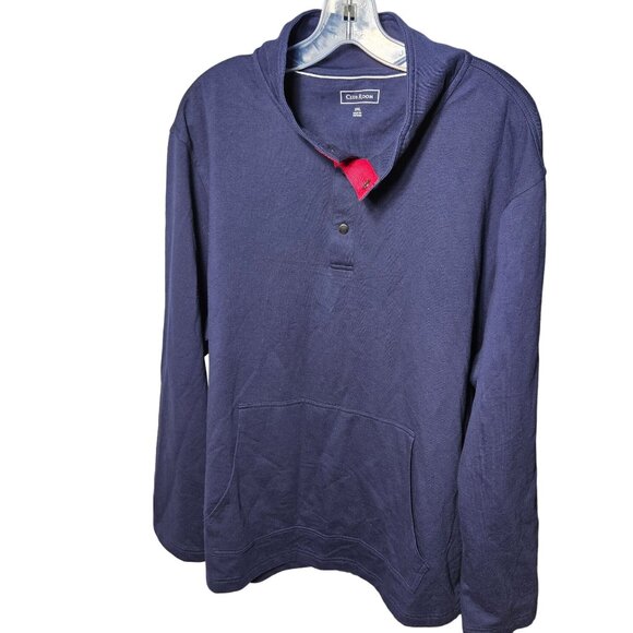Club Room Mens Navy Fleece Pullover Hoodie XXL - Picture 1 of 5